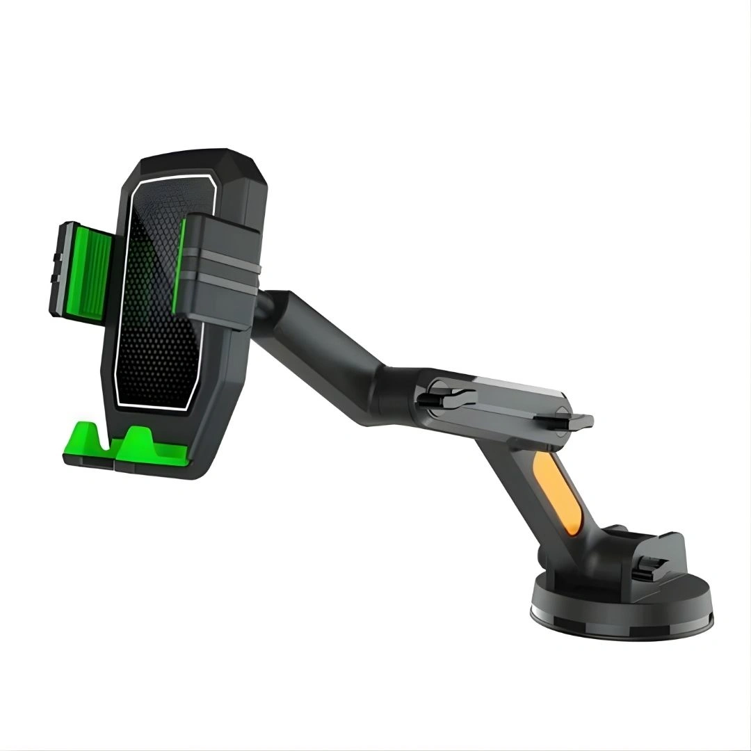 Suction Cup Cell Phone Holder Adjustable Flexible Front For Auto Green